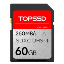 天硕（TOPSSD） 260MB_s UHS-II双芯高速SD存储卡 60GB